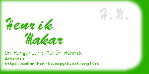henrik makar business card